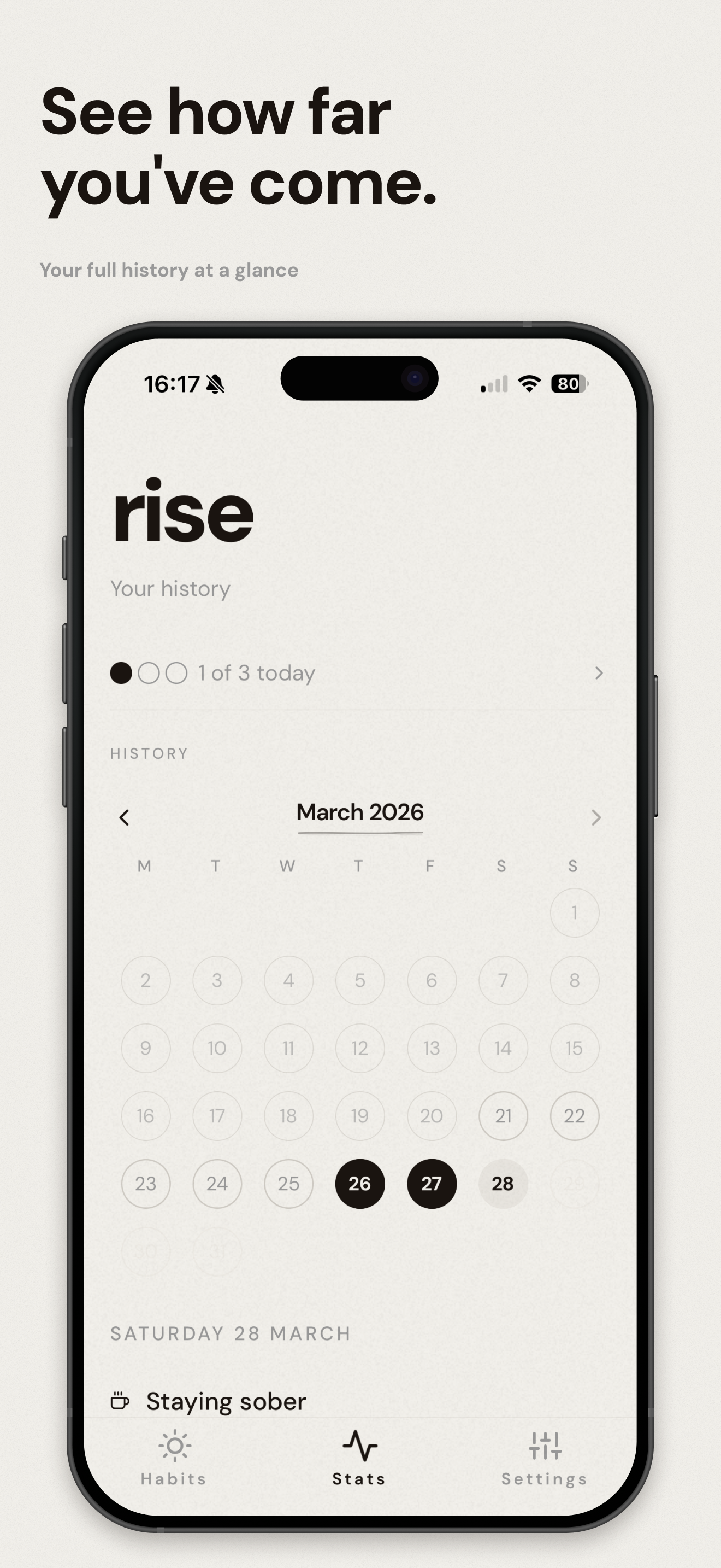 See how far you've come
